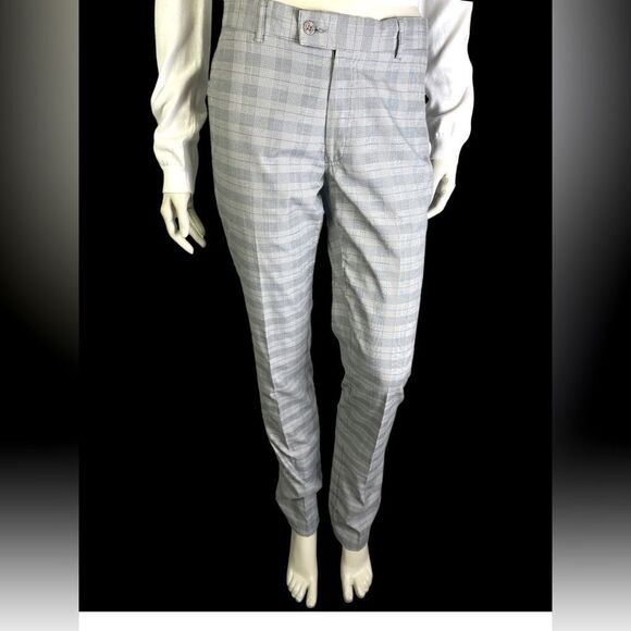 Merc London Flat Front Plaid Pants 30/34 (Approx. Sz. 6L) Excellent Condition
